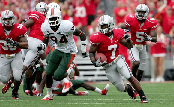 Jordan Hall gives Miami a lesson in speed.
