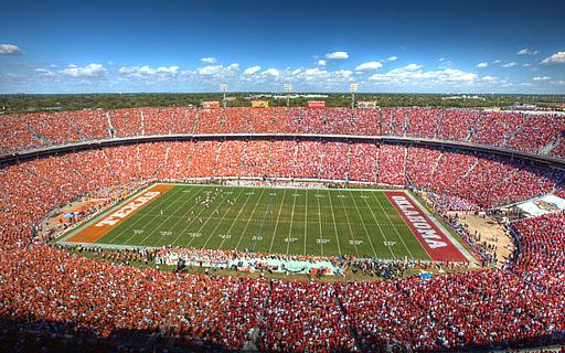 The Red River Rivalry in Dallas, Texas. The only neutral site game in college football worth a shit in the regular season.