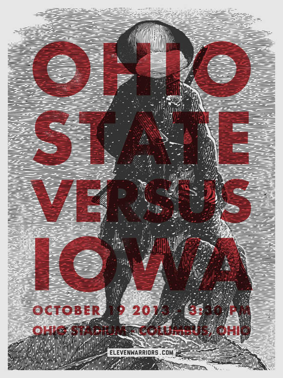 Ohio State vs Iowa game poster