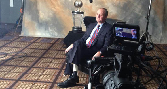 Thad Matta holds court in Chicago.