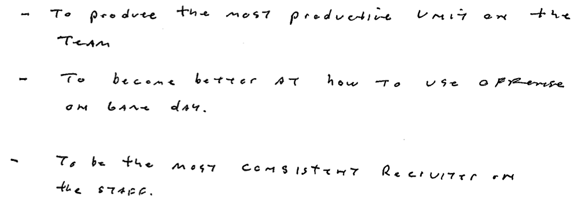 Tim Hinton's goals for 2013.