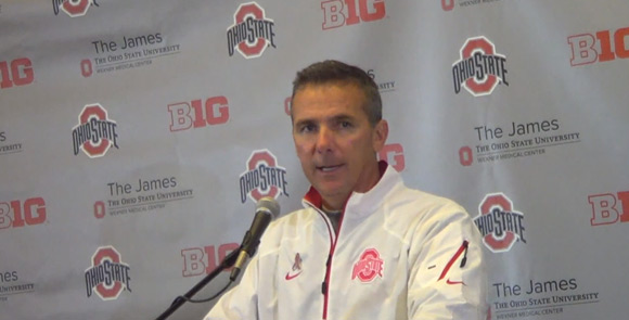 Urban Meyer was in good spirits following the Penn State win.