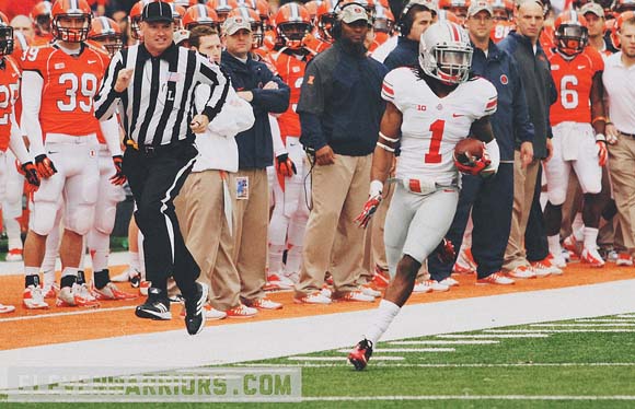 Roby scored on this pick-six in the first quarter.