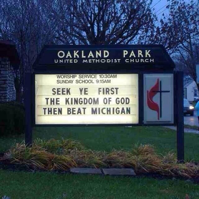 This United Methodist Church sign wins all of the church sign contests.
