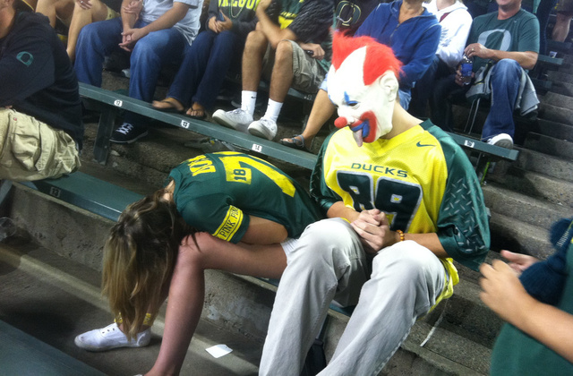 Oregon Duck fans in happier times