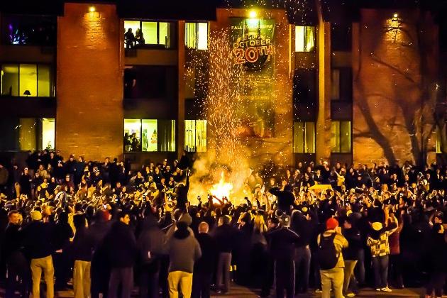 MSU Students "Riot" After the B1G Championship Game