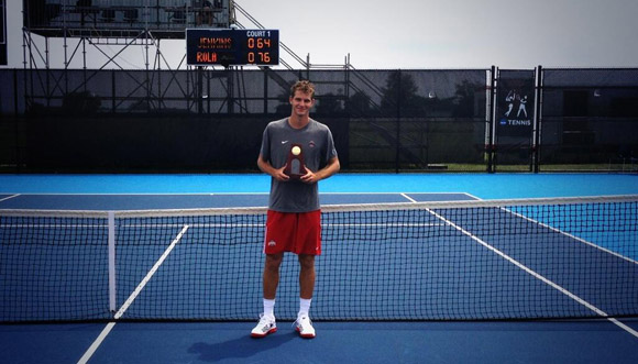 Blaz Rola poses with his hardware.