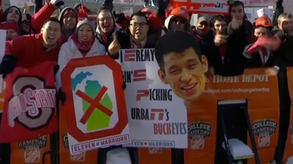 No to Michigan and Jeremy Lin make an appearance at GameDay