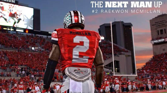 Raekwon McMillan as a Buckeye [Ohio State University graphic]