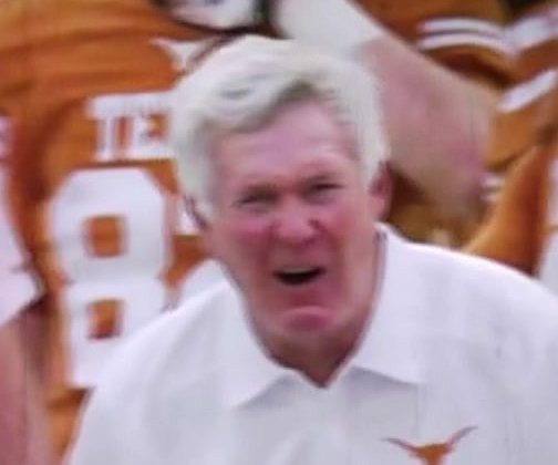 Mack Brown "noooooooo!" face during the Oklahoma State game in 2013.