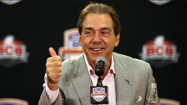 Nick Saban derpface