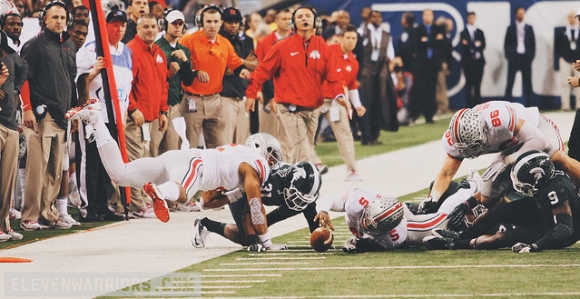 A failed 4th and 2 keeper by Braxton Miller ensured Ohio State would not play for all the marbles. 