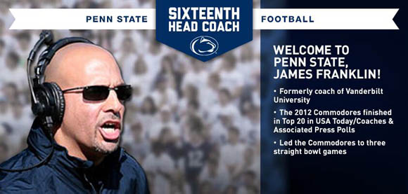 James Franklin is the 16th head coach in Penn State football history.