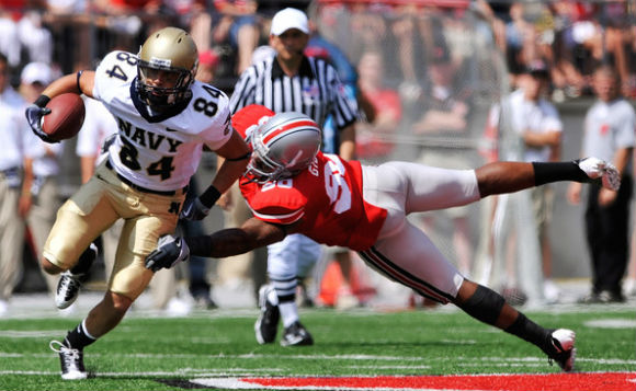 Navy coming to chop all the D-line's knees, y'all.