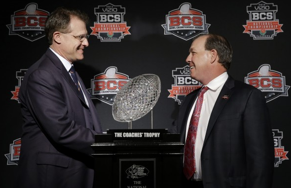 Auburn's Gus Malzahn (left) and FSU's Jimbo Fisher (right)