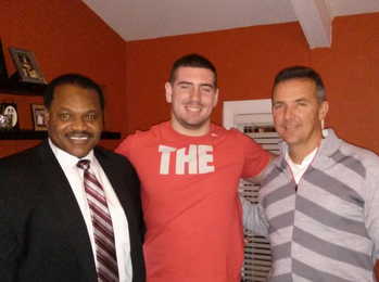 Larry Johnson Sr., Dylan Thompson and Urban Meyer