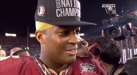 Jameis Winston's postgame interview was #turnt