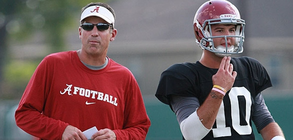 Alabama OC Doug Nussmeier, Left