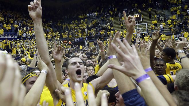 California celebrates upset of Arizona