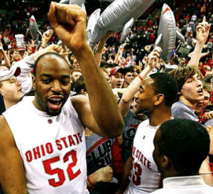 No Ohio State fan thought this court rush was a bad idea. No Ohio State fan thought this court rush was a bad idea.