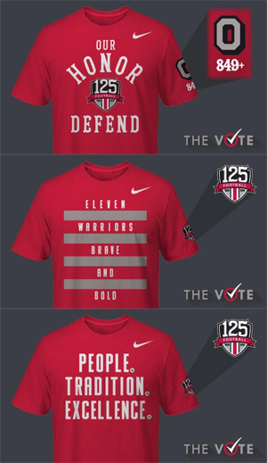 Your choices for the official fan tee of the 2014 Ohio State football season.