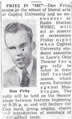 Don Fritz followed in his father's footsteps. Don Fritz followed in his father's footsteps.