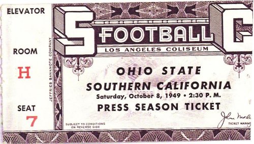 With Wes Fesler's best-ever team, Ohio State tied USC 13-13.