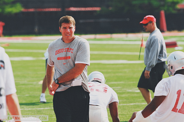 Ohio State secondary coach Chris Ash