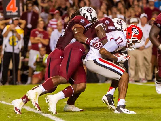 South Carolina hounded Georgia in a 35-7 win in 2012.