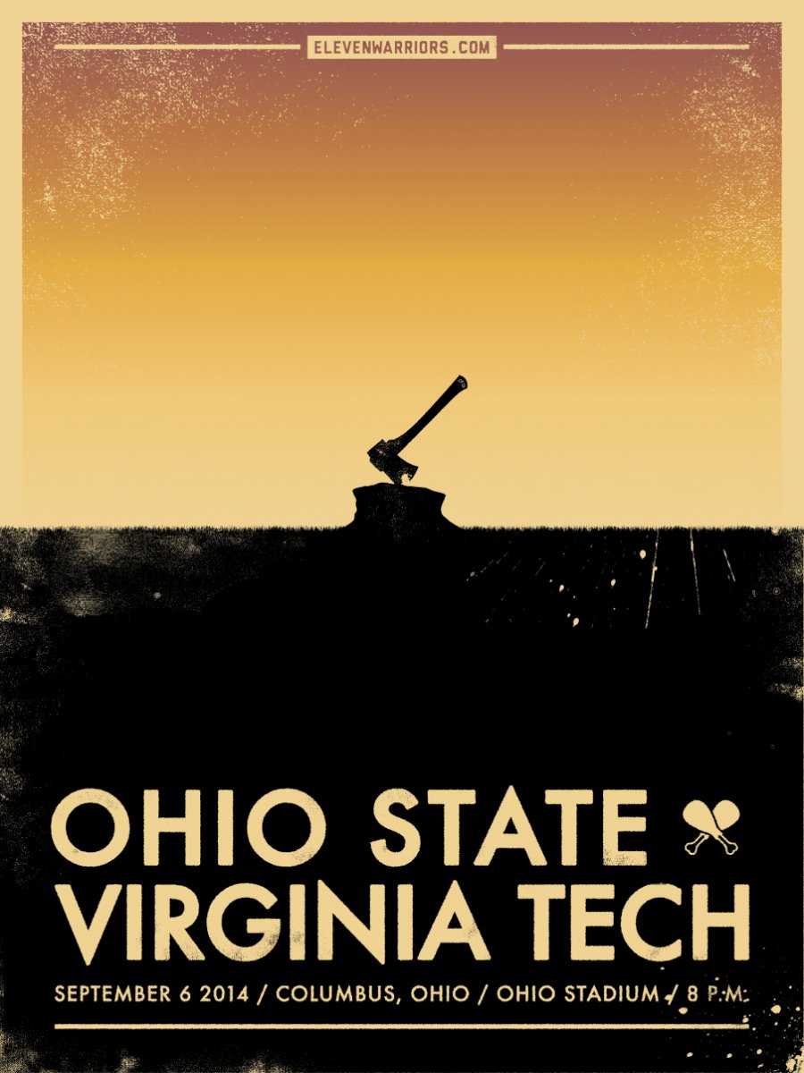 11W Virginia Tech Game Poster