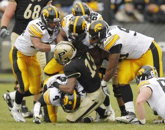 Iowa against Purdue