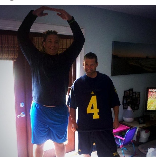 Matt Burrell and a Michigan fan