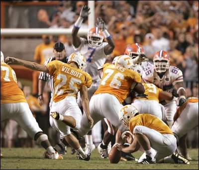 James Wilhoit kicked a game-winning FG in 2004 against Florida. James Wilhoit kicked a game-winning FG in 2004 against Florida.