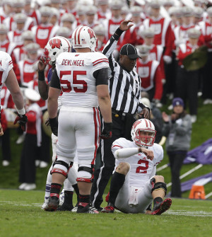 Joel Stave had a bad day against Northwestern Joel Stave had a bad day against Northwestern