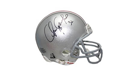 Autographed Chris Spielman Mini Helmet