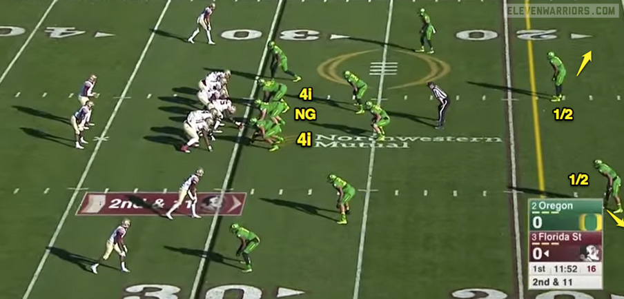 The modified "Bear" front from the Oregon defense.