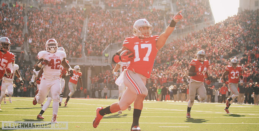 Jalin Marshall takes a punt return to the house against Indiana.