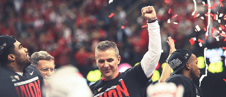 Urban Meyer celebrates Ohio State's Sugar Bowl win over Alabama