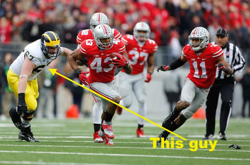 kyle kalis watching darron lee score a touchdown kyle kalis watching darron lee score a touchdown