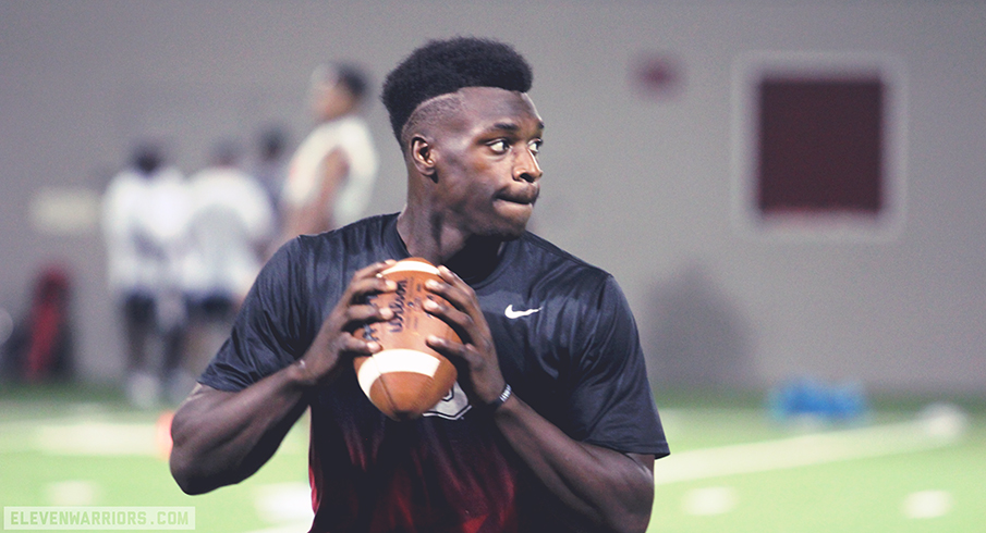 Tristen Wallace at Ohio State's one-day camp.