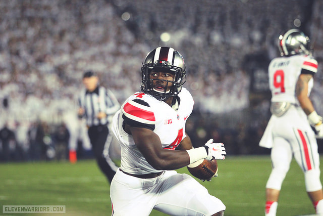 Curtis Samuel carries against Penn State