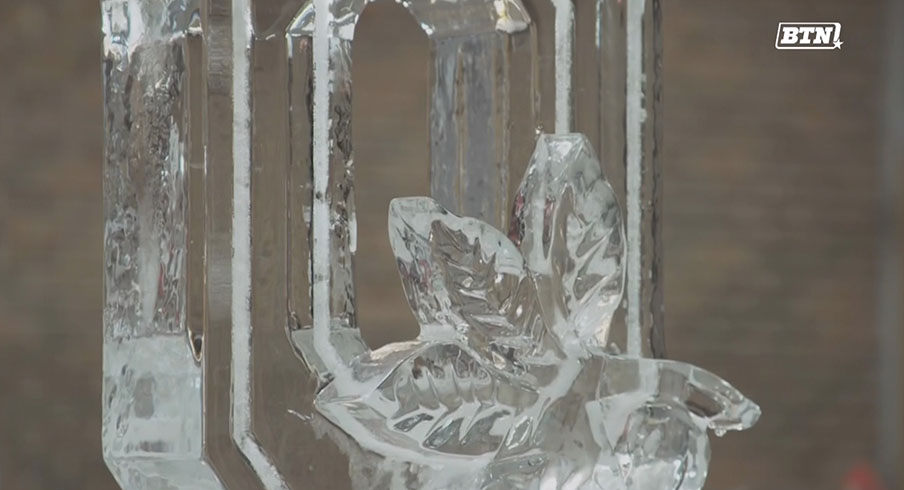 Block O ice sculpture