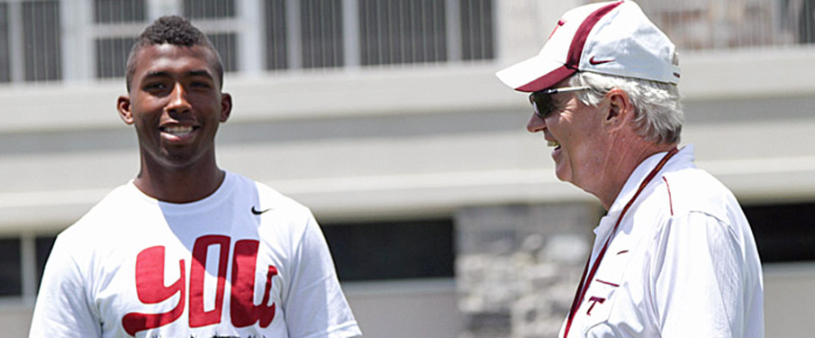 Kendall Fuller and Frank Beamer