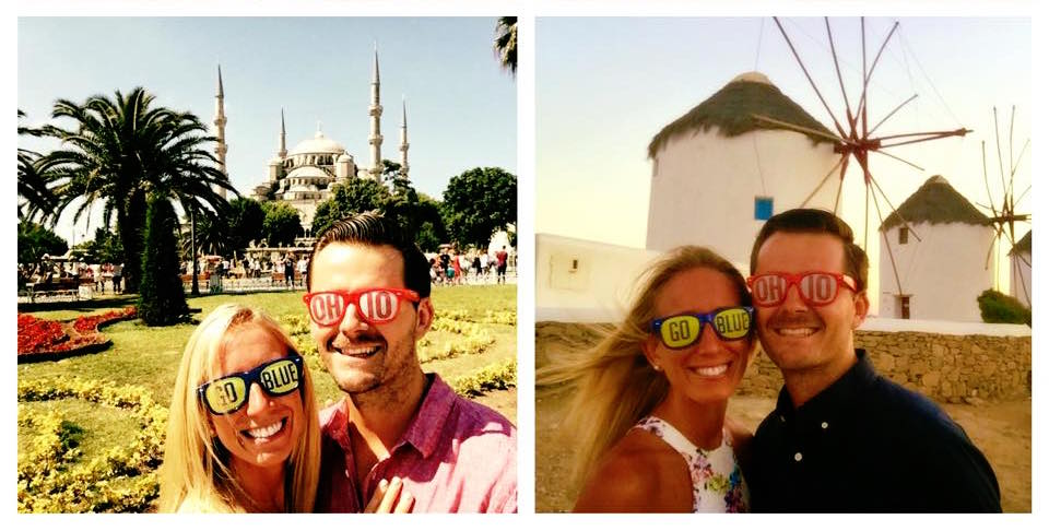 The Blue Mosque in Istanbul and the windmills of Mykonos The Blue Mosque in Istanbul and the windmills of Mykonos