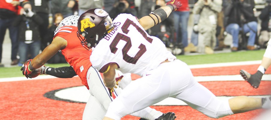 Bell got Ohio State on the board with a nifty pick six. 