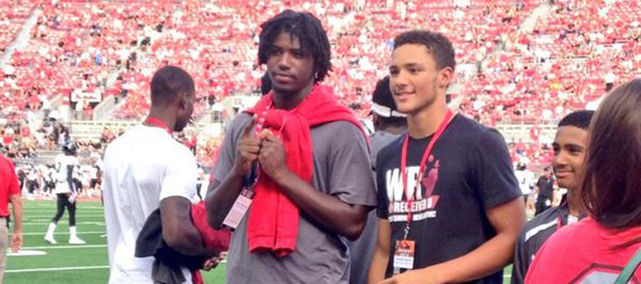 Auston Robertson and Austin Mack at Ohio State in 2014.