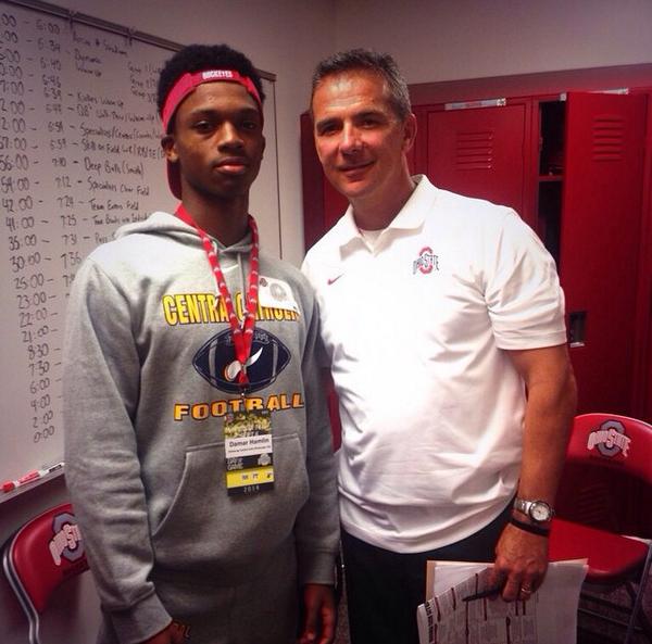 Damar Hamlin and Urban Meyer.