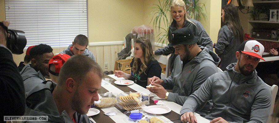 Ohio State giving back with time at the Ryan House in Phoenix. Ohio State giving back with time at the Ryan House in Phoenix.