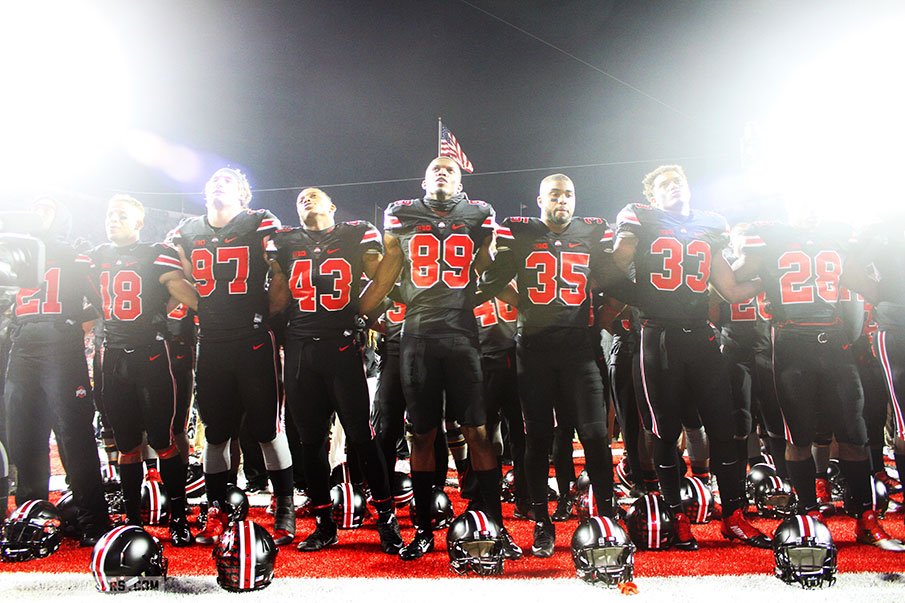 Ohio State in all black uniforms for the first time ever.