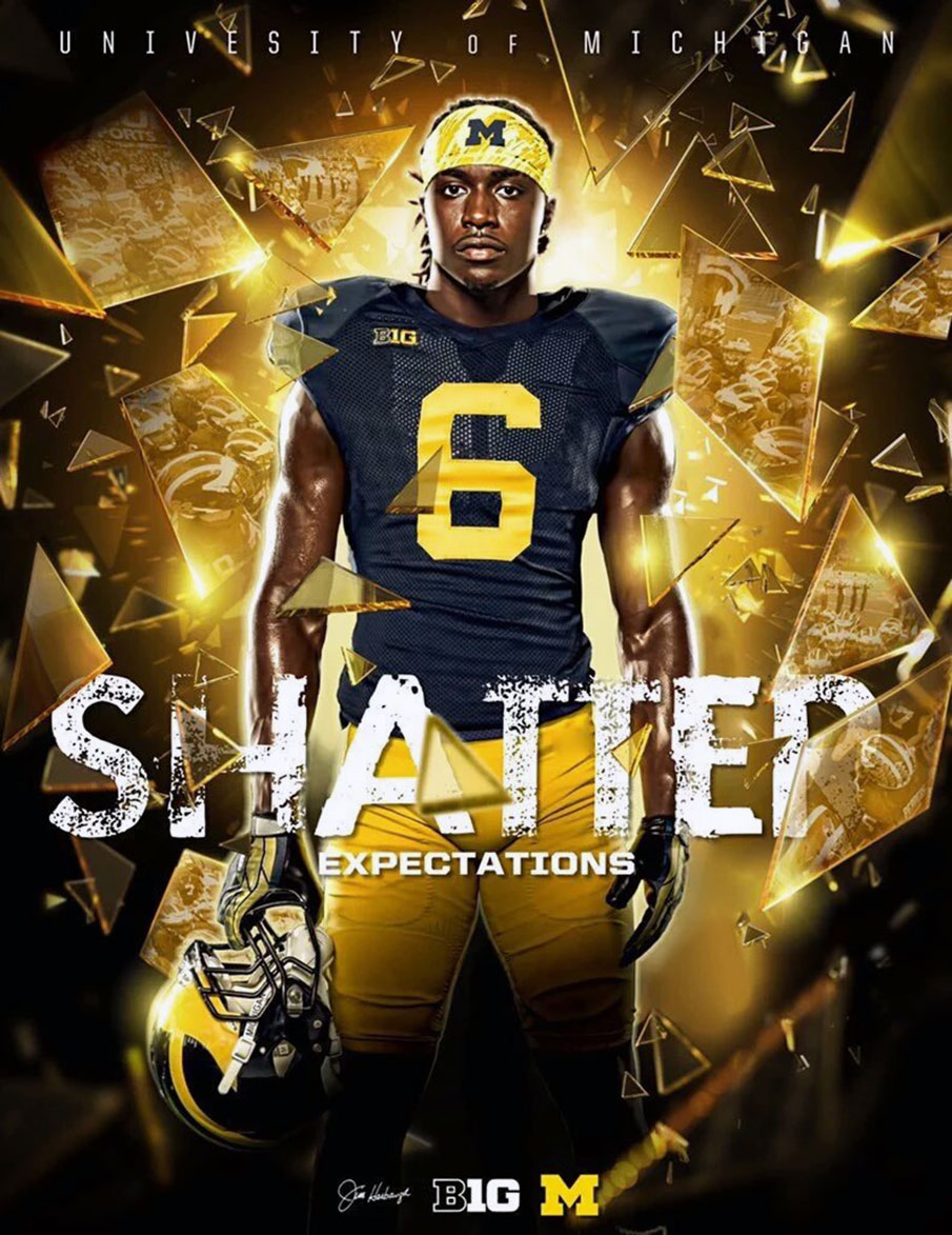 A Michigan recruiting flyer for Dylan Moses